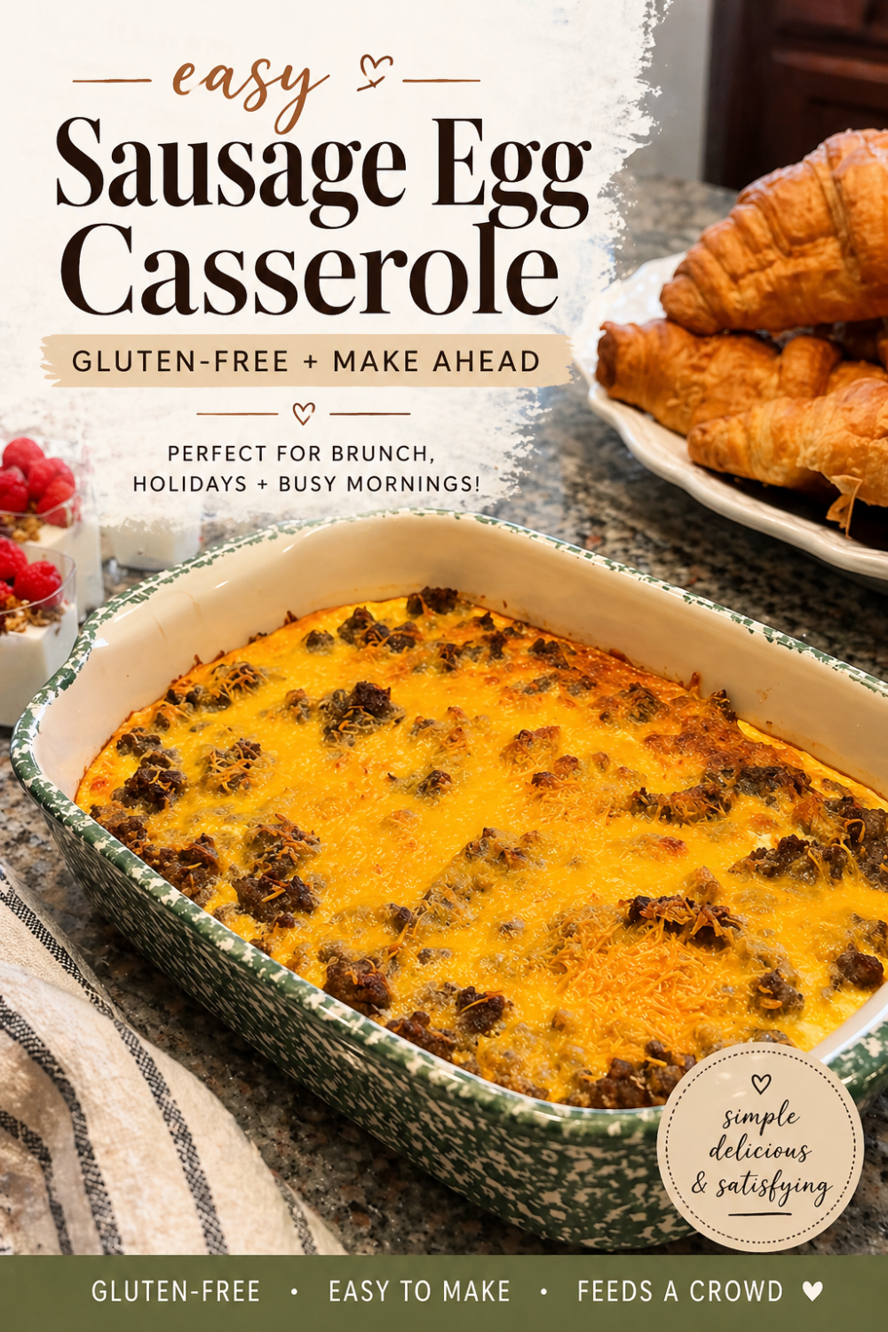 Easy sausage egg casserole (gluten free)